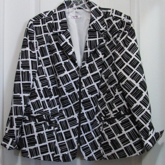 Blazer Black /White Tan Jay petite possible Xlarge - Picture 14 of 15